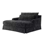 Fauteuil convertible très profond en chenille Polibi