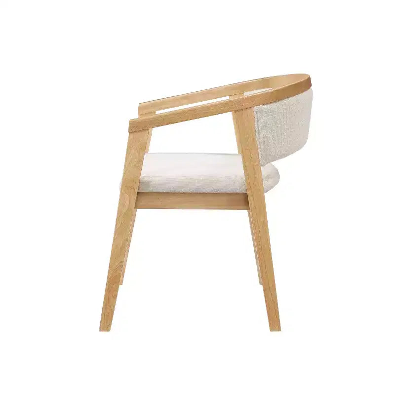 Ensemble de salle à manger Christopher Knight Home Simon 5 pièces en bois d'hévéa de style milieu de siècle avec chaises rembourrées en tissu bouclé