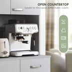 71 Armoire de cuisine, armoire de rangement haute avec support pour micro-ondes, buffet de cuisine moderne, 3 étagères réglables pour salon, salle à manger