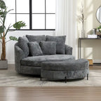 Fauteuil Moderne Rond Avec 5 Coussins Et Pouf Optionnel