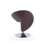 Fauteuil pivotant en mélange de laine et chrome Curl de Manhattan Comfort (lot de 2)