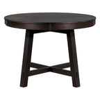 Table de salle à manger ronde extensible de style ferme avec 16 rallonges en bois