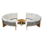Ensemble de jardin 6 places avec coussins et 1 table basse