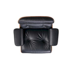 Fauteuil inclinable en cuir de style Mid-Century Modern