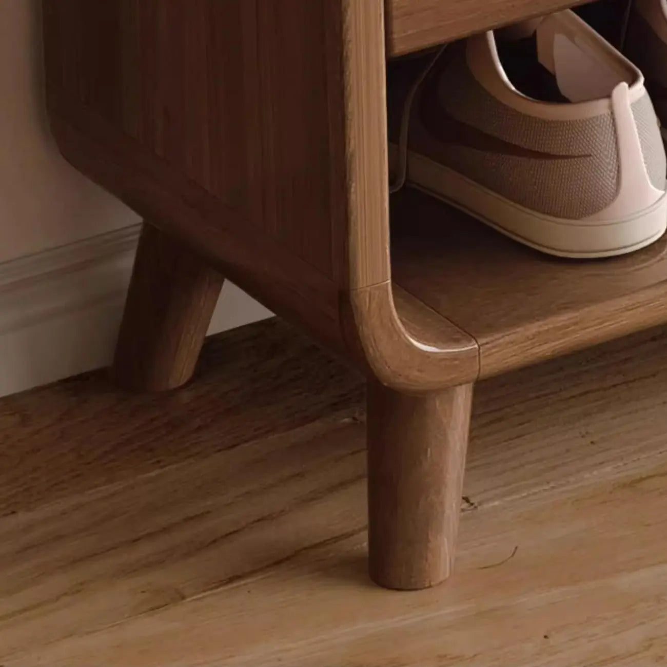 Meuble de rangement pour chaussures de couloir en bois moderne, taille moyenne