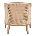 Fauteuil d'appoint en lin et rotin Tillman