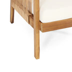 Ensemble de fauteuils de club en bois d'acacia et osier Jabe Outdoor de Christopher Knight Home