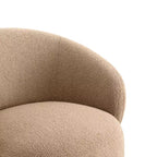 Fauteuil d'appoint pivotant Spruce&Spring en tissu avec base en bois