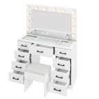Ensemble de coiffeuse blanche