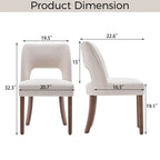 Lot de 4 chaises de salle à manger tapissées de tissu