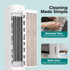 Refroidisseur d'air évaporatif portable SereneLife – Réservoir d'eau amovible de 5 L – Blanc