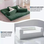 Canapé-lit convertible 5-en-1 80,7 po – Velours côtelé, 544 kg, aucun assemblage