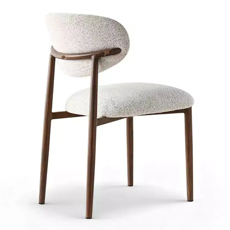 Lot de 4 chaises de salle à manger modernes rembourrées avec dossier incurvé, chaises d'appoint sans accoudoirs à cadre en fer pour salle à manger, cuisine-Panipeachy