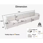 Canapé d'angle modulaire en velours côtelé Dyonery avec housses lavables