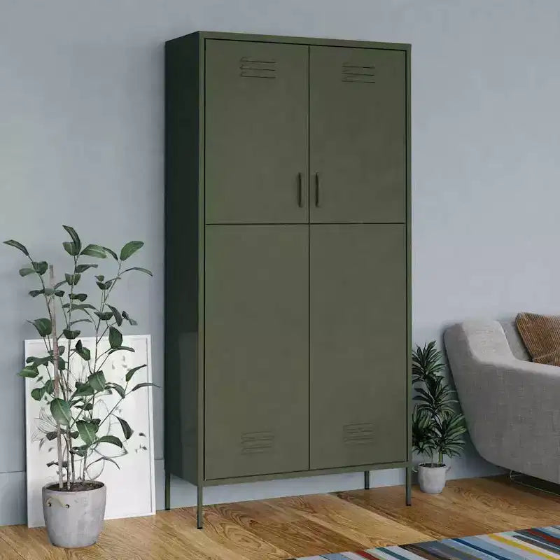 vidaXL Armoire vert olive 90x50x180 cm Acier