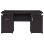TUYOHW 55 Bureau en Bois, Table d'ordinateur de Bureau avec 2 Tiroirs, 1 Armoire, 1 Étagère Ouverte, 1 Porte, Bureau de Travail pour Bureau à Domicile, Étude, Petits Espaces