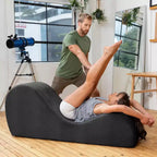 Avana Sleek Chaise Longue pour le yoga – Fabriquée aux États-Unis – Idéale pour les étirements, la relaxation, l'exercice et plus encore, 60D x 18W x 26H pouces, Gris clair