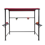 Abri barbecue en acier avec auvent, 1,5 x 2,4 m