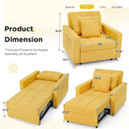 Fauteuil convertible 3-en-1, plusieurs coloris, une place