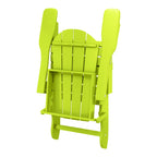 Chaise Adirondack pliante d'extérieur tout temps Polytrends Laguna résistante à la décoloration pour patio