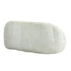 Fauteuil de salon en chenille blanc 63,78 cm avec rembourrage en mousse haute densité