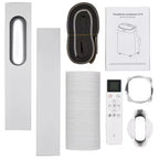 Climatiseur portable 10 000 BTU, Climatiseur de maison avec télécommande pour pièce jusqu'à 42 m², fonctions 3-en-1/minuterie 24h/roulettes
