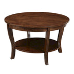Table basse ronde avec étagère American Heritage de Convenience Concepts