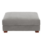 Pouffe d'appoint oversize en velours côtelé moderne
