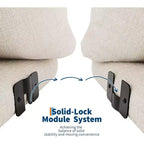Canapé d'amour modulaire en tissu chenille, canapé nuage 2 places avec éponge haute résilience, canapé sans armature pour petit espace