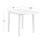 Ensemble de salle à manger 3 pièces avec table à rallonges style cottage rustique
