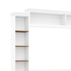 Meuble TV mural 4-en-1 ModernLuxe de style campagnard, convient aux téléviseurs jusqu'à 70 pouces, meuble TV console multimédia avec étagères réglables et tiroirs