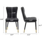 Bekrvio Lot de 6 chaises de salle à manger, modernes, rembourrées, en similicuir, avec haut dossier, pieds en métal, chaises de cuisine sans accoudoirs pour salon et salle à manger