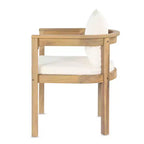 Ensemble de salle à manger d'extérieur rustique Christopher Knight Home Irene 9 pièces en bois d'acacia avec chaises à dossier incurvé et coussins