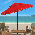 Parasol déporté double toit 274 cm avec cantonnière Kjerstin SAFAVIEH Outdoor