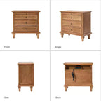 Table d'appoint Giorgio à 3 tiroirs avec prises intégrées, lot de 2 | HULALA HOME