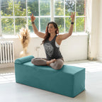 Avana Kami Chaise convertible / Yoga & Massage - Pouf 2 en 1 avec chaise longue de yoga escamotable, Microvelours - N/A