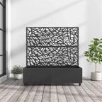 MAYEERTY Jardinière avec treillis en fer noir, style 01, 72 x 47 x 16 pouces, lot de 3 pièces