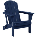 Chaise Adirondack pliante d'extérieur tout temps Polytrends Laguna résistante à la décoloration pour patio