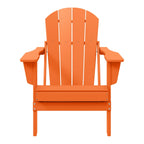 Chaise Adirondack pliante d'extérieur tout temps Polytrends Laguna résistante à la décoloration pour patio