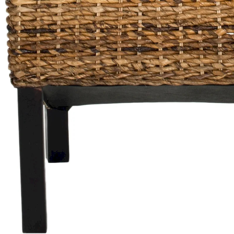 Lot de 2 chaises de salle à manger en osier naturel 48L x 56P x 104H cm, style bohème côtier