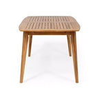Ensemble de salle à manger d'extérieur 7 pièces extensible avec chaises empilables, table en bois d'acacia