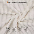 Canapé-lit convertible 4-en-1, matelas de sol pliant sans cadre en velours côtelé de 79 po avec oreiller, causeuse sans assemblage pour petit appartement