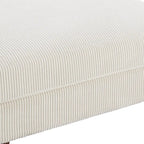 Pouffe d'appoint oversize en velours côtelé moderne