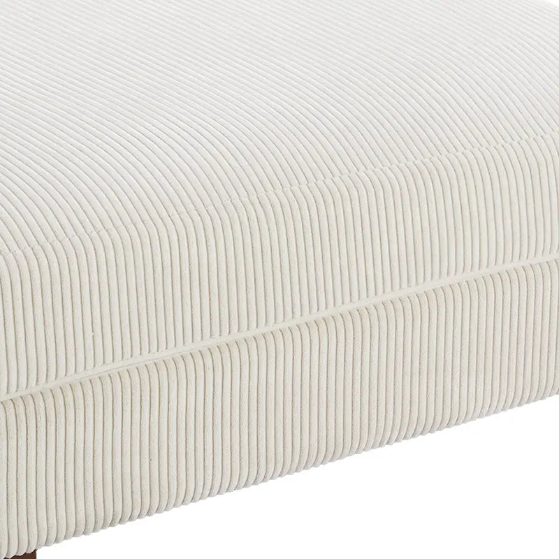 Pouffe d'appoint oversize en velours côtelé moderne