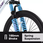 VTT Okak 24/26 pouces avec 21 vitesses et double freins à disque, vélo pour enfants avec suspension avant de 100 mm, Dirt Bike pour adolescents et femmes