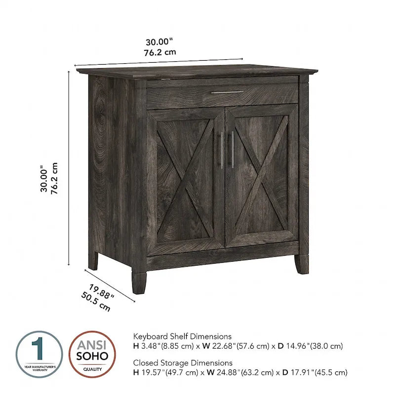 Secrétaire Key West avec meuble de rangement Bush Furniture