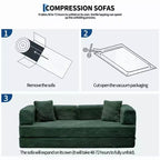 Canapé-lit convertible 5-en-1 80,7 po – Velours côtelé, 544 kg, aucun assemblage