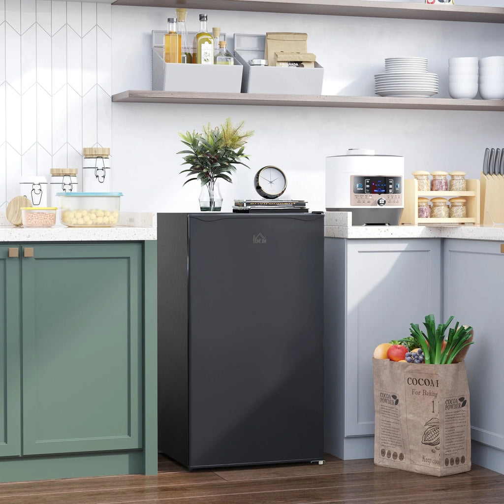 HOMCOM Mini-réfrigérateur de 90,6 L avec congélateur, Réfrigérateur compact à porte unique avec thermostat réglable pour chambre