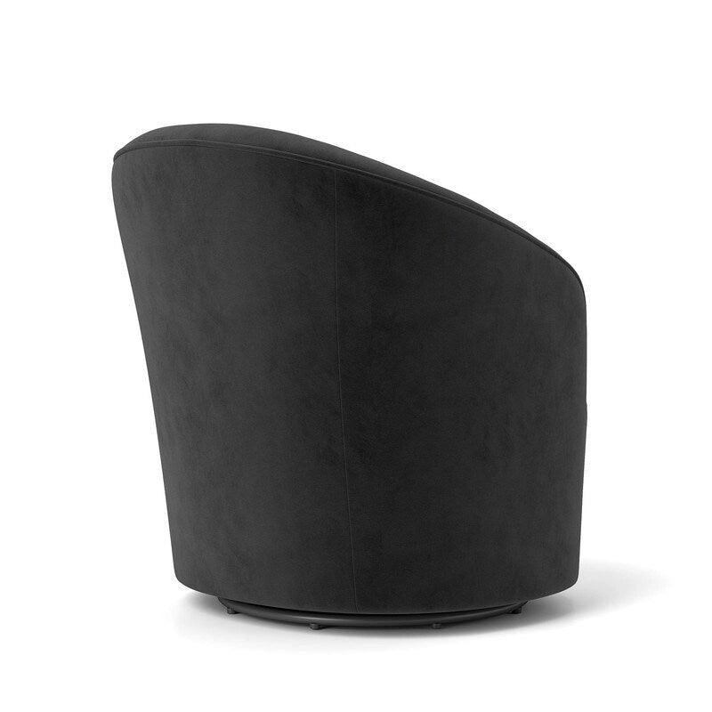 Fauteuils pivotants à 360 degrés en velours capitonné moderne SEYNAR avec dossier touffeté (lot de 2)