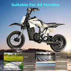 Moto tout-terrain électrique pour enfants ECOLEAP K1, 36V, rapide (25 km/h), autonomie de 22 km, moteur de pointe 700W, 3 modes de vitesse, pneus tout-terrain de 12 pouces, homologuée UL, pour les 3-10 ans.